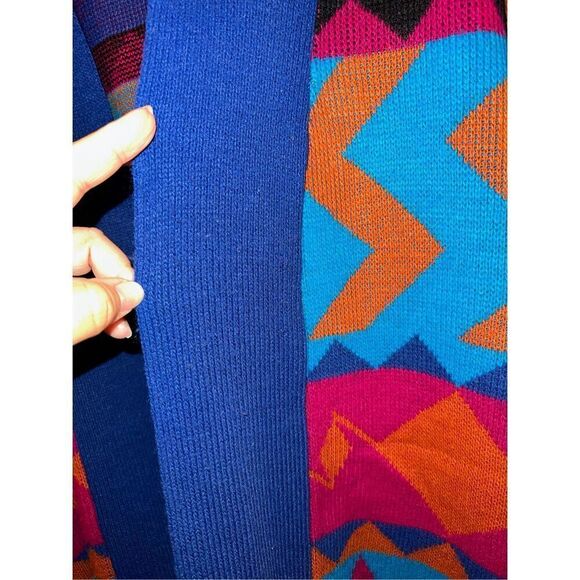 Oversized Aztec Inspired Cardigan-Vintage JJ BROWNE Made in USA-FAST SHIPPING - Picture 6 of 7